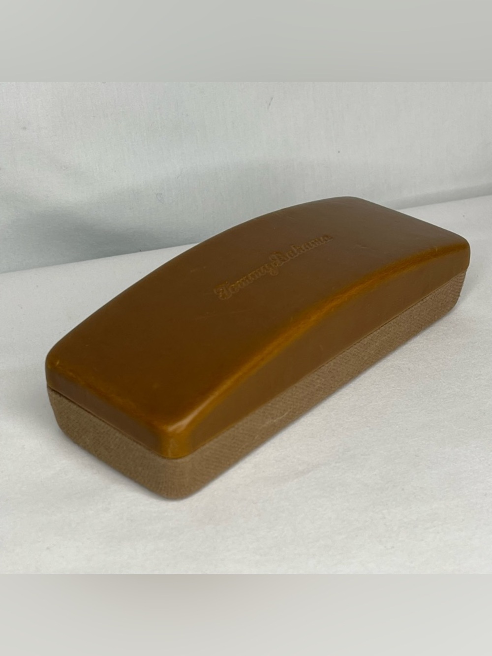 Tommy Bahama Brown Hard Shell Eyeglasses Case With Logo
